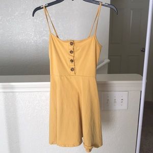 Forever 21 Mustard Dress with Buttons